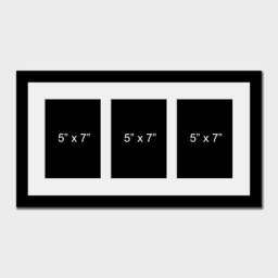 "Multi Photo Picture Frame - Holds 3 5""x7"
