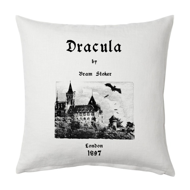 Dracula By Bram Stoker Pillow Cover, Book Pillow Cover - image 1