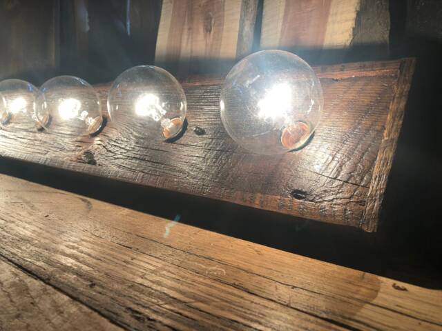 The Buffalo Creek Rustic Barnwood Farmhouse Bathroom Vanity Light - image 1