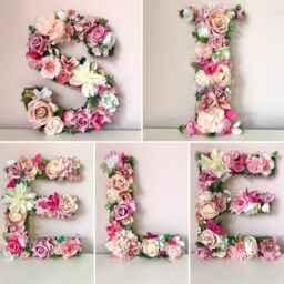 Moss Flower Letter Woodland Nursery Decor, Salon Decor - thumbnail 2