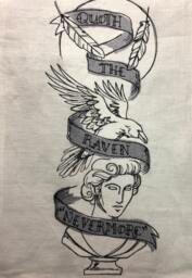 Wall Hanging Quoth The Raven Nevermore - thumbnail 1