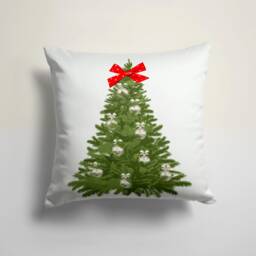 New Year Pine Tree Cushion Cover/Glass Pillow Case/Christmas Throw Cover/Green, Red Christmas Home Decor/New Textile - thumbnail 2