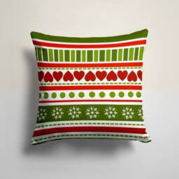 New Year Pine Tree Cushion Cover/Glass Pillow Case/Christmas Throw Cover/Green, Red Christmas Home Decor/New Textile - thumbnail 4
