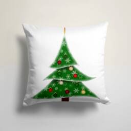 New Year Pine Tree Cushion Cover/Glass Pillow Case/Christmas Throw Cover/Green, Red Christmas Home Decor/New Textile - thumbnail 3
