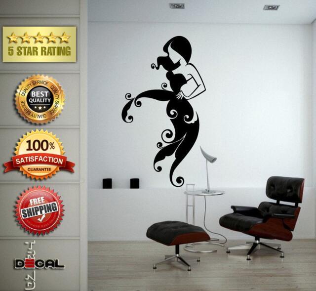 Flower Pattern Dress Girl Model Bride Beautiful Fashion Natural Nature Design Wall Window Sticker Decal Vinyl Silhouette Decor L1858 - image 1