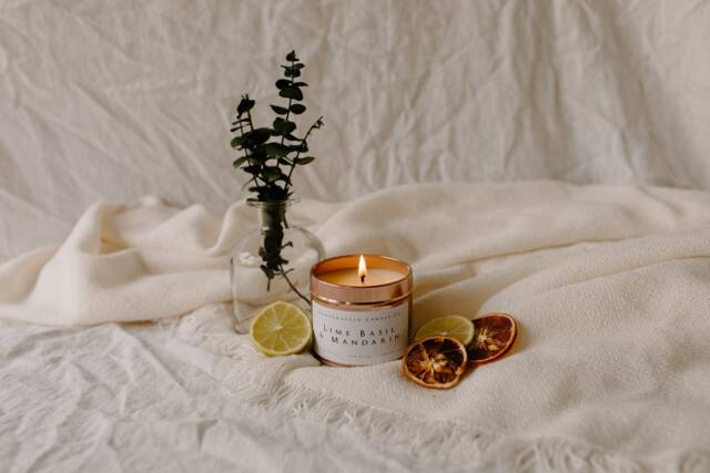 Lime Basil & Mandarin Handmade, Soy Wax, Eco Friendly, Vegan Candle - image 1