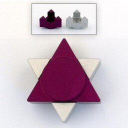 Travel Shabbat Candlesticks, Star Of David Colorful Candle Holders, Judaica, Compact Tea Light Judaica Gift From Israel - thumbnail 3