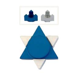 Travel Shabbat Candlesticks, Star Of David Colorful Candle Holders, Judaica, Compact Tea Light Judaica Gift From Israel - thumbnail 1
