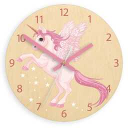 Children Wall Clock - Unicorn With Personalizen Name, Numbers, Gift, Funny Clock, Kids Girls - thumbnail 4