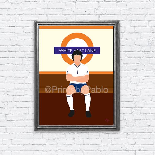 Tottenham Hotspur F.c. - Steve Perryman - 1981 White Hart Lane - Print