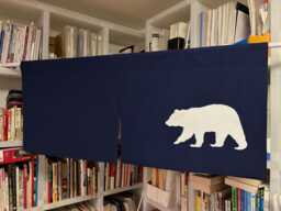 Blue Japanese Noren Curtain, Bear Window Valence, Caf?? Curtains, Order Made Restaurant Curtain Header