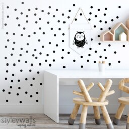 Polka Dots Wall Decal, Confetti Pattern Decor, Circles Nursery Kids Room Decals - thumbnail 3