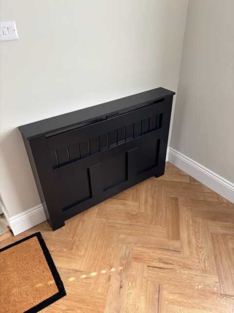 Solid Radiator Cover in Panel & Slat Design Custom Sizes Available - image 1