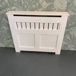 Solid Radiator Cover in Panel & Slat Design Custom Sizes Available - thumbnail 2