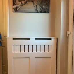 Solid Radiator Cover in Panel & Slat Design Custom Sizes Available - thumbnail 4