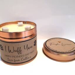Personalised Mother's Day Candle Gift From Dog - I Wuff You - thumbnail 2