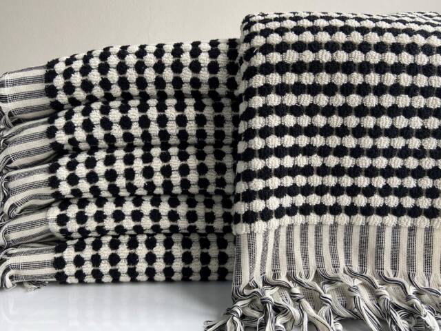 Organic Towel 18x37, Black Hand Towel, Face Kitchen Dish Head Tea Small Soft Peshkir - image 1