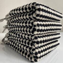 Organic Towel 18x37, Black Hand Towel, Face Kitchen Dish Head Tea Small Soft Peshkir - thumbnail 3