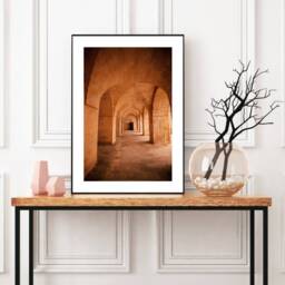 stone Arch Passage Poster, Architecture Print, Photography, Arched Walkway, Arches, Wall Art, Minimalist Poster - thumbnail 2