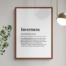 Inverness Funny Definition Scotland Gift Wall Art Print - thumbnail 2