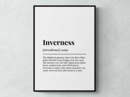 Inverness Funny Definition Scotland Gift Wall Art Print - thumbnail 1
