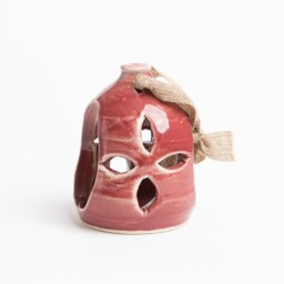 Handmade Ceramic Bird Feeder, Cheerful Backyard Decor - thumbnail 3