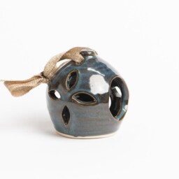 Handmade Ceramic Bird Feeder, Cheerful Backyard Decor - thumbnail 2