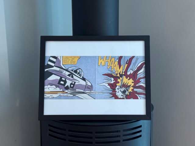 Roy Lichtenstein Whaam Print Framed Black - image 1