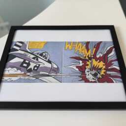 Roy Lichtenstein Whaam Print Framed Black - thumbnail 3
