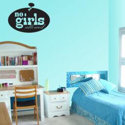 No Girls Allowed - Vinyl Wall Decal Quotes Sticker Ct060Nogirlsvii8Et - thumbnail 1