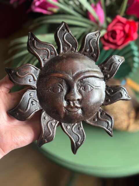 Resin Sun Wall Plaque, Wood Picture , Resin Art Free UK Postage - image 1