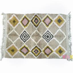 Yakiti - 5X8Ft Moroccan Rug, Beni Ourain Area Modern Wool Living Room Beniourain Handmade Soft Carpet, 147 cm X 250 - thumbnail 3