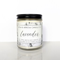 Natural Soy Candle Lavender Scented - 7 Oz Jar Floral Gift Idea For Her Under 20 - thumbnail 3