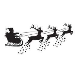 Sleigh Shop Window Sticker Xmas Home Decoration Christmas Decal - thumbnail 2