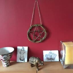 Willow Pentagram, Willow Wreath, Star, Wall Hanging, 9 Th Wedding Anniversary, Eco Friendly, Witch Gifts - thumbnail 2