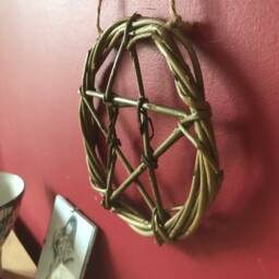 Willow Pentagram, Willow Wreath, Star, Wall Hanging, 9 Th Wedding Anniversary, Eco Friendly, Witch Gifts - thumbnail 3