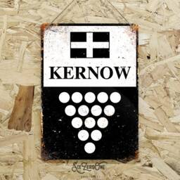Kernow One & All Metal Street Sign - Worn Rustic Look Print Cornwall Flag A'gas Dynergh - thumbnail 2