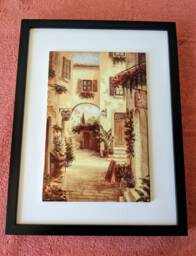 "Italian Landscape Ceramic Wall Art Tile, 8"" By 12"