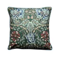 Liberty William Morris Honeysuckle Cushion Cover Vintage Cotton Throw Pillow - 18 X 18 Ins - thumbnail 1