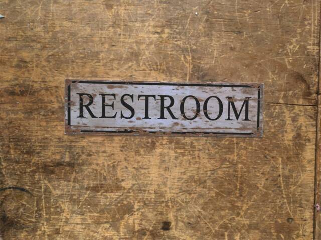 Restroom Bathroom Door Sign Room Enamel Metal Tin Sign Wall Plaque