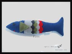 Sewing Patterns PDF Pattern Plush Toy Fish Pillow Boys Room Decor - thumbnail 1