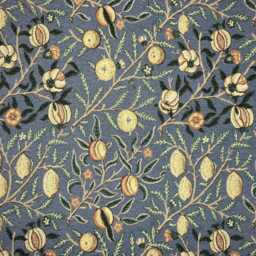 Custom Made William Morris Pomegranate Blue Blackout/Lining Curtains Pinch /Triple Pleat - thumbnail 2