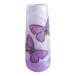 Purple Butterflies, Glass Tealight Holder, Bud Vase, Home Decor, Remembrance , Gift Ideas - thumbnail 4