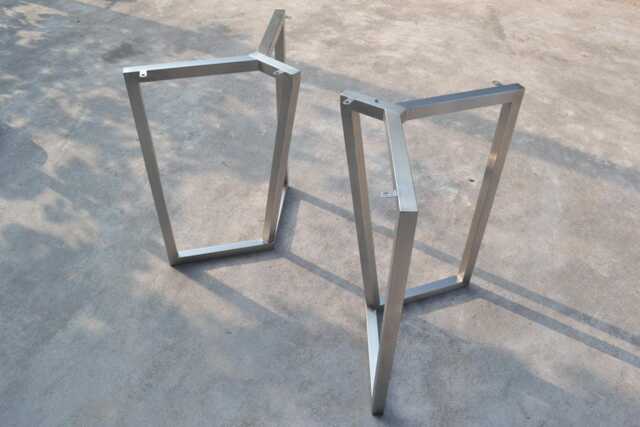 28'' Stainless Steel Table Base, Industrial Metal Legs, Custom Dining - image 1