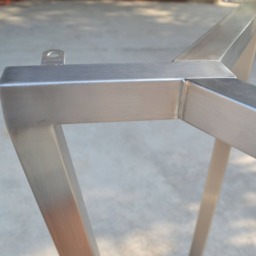 28'' Stainless Steel Table Base, Industrial Metal Legs, Custom Dining - thumbnail 2