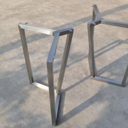 28'' Stainless Steel Table Base, Industrial Metal Legs, Custom Dining - thumbnail 3