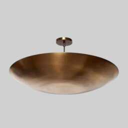 6 Light Elegant Ceiling Flush Mount Fixture - Pendant Mid Century Modern Antique Brass Sputnik Chandelier Light - thumbnail 1
