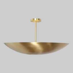 6 Light Elegant Ceiling Flush Mount Fixture - Pendant Mid Century Modern Antique Brass Sputnik Chandelier Light - thumbnail 3