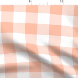 Pastel Plaid Curtain Panel - Pink Large Check Buffalo Easter Spring Custom Peachy By Theartwerks - thumbnail 4