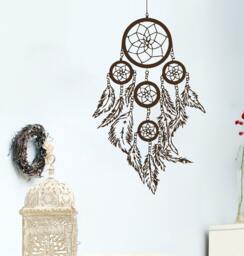 Wall Decals Dream Catcher Amulets Feathers Indian Pattern Yoga Decal Vinyl Sticker Home Decor Bedroom Interior Design Art Mural Ms662 - thumbnail 1